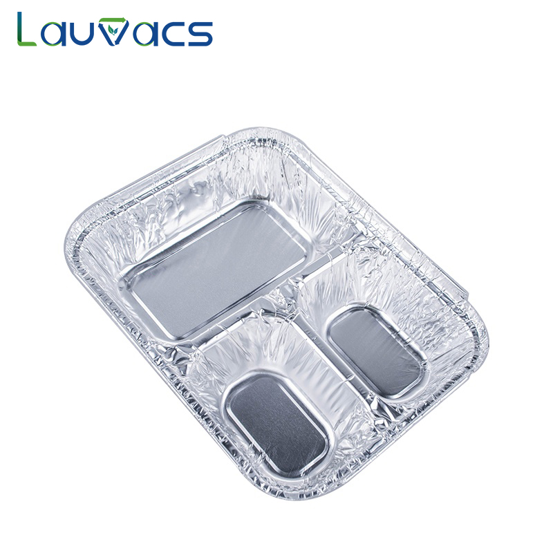 Compartment aluminum foil containers  Lauvacs-3C220